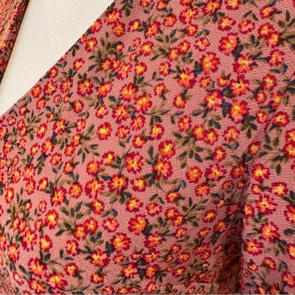 Feminine Floral Button Demure Dress Wmn’s S - Picture 8 of 12